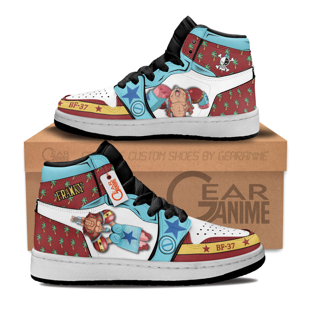 Franky Custom Anime Kids High-Top Leather Sneakers Personalized