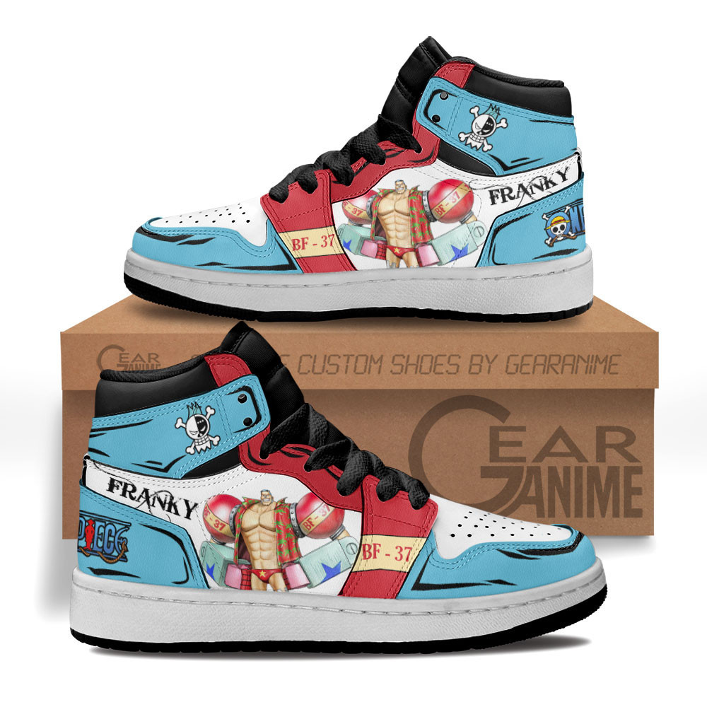 Franky Custom Anime Kids High-Top Leather Sneakers