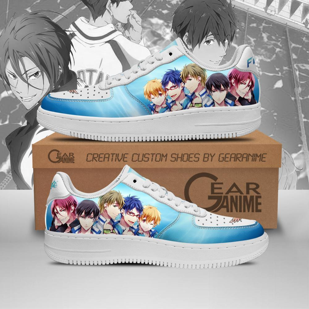 Free Iwatobi Swim Club Custom Anime Low-Top Leather Sneakers