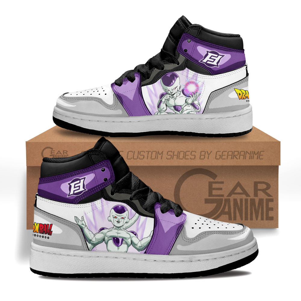 Frieza Custom Anime Kids High-Top Leather Sneakers