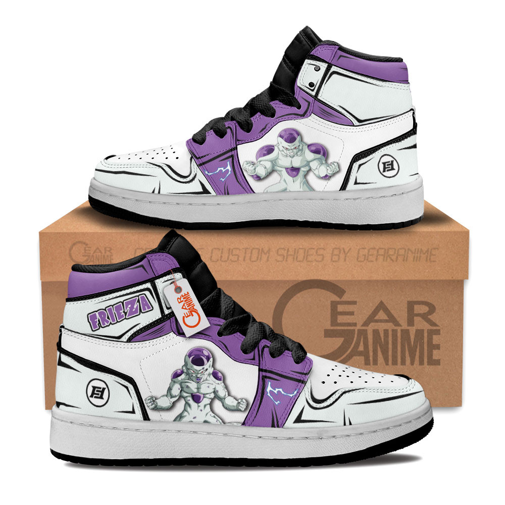 Frieza Custom Anime Kids High-Top Leather Sneakers Personalized