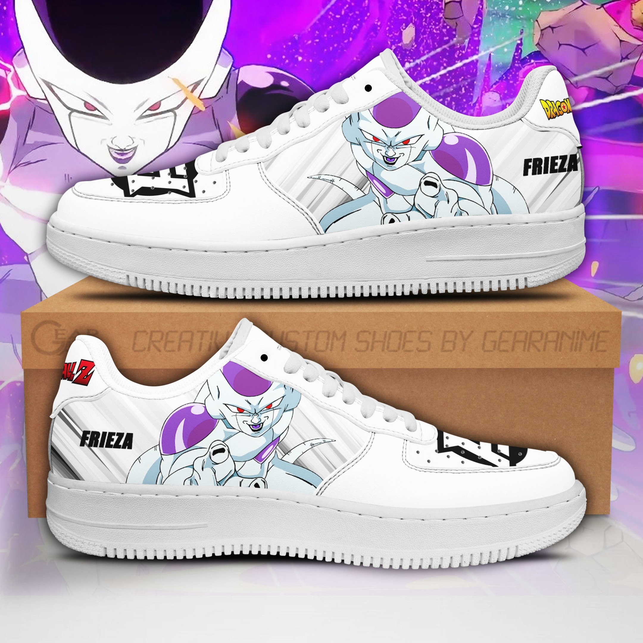 Frieza Custom Anime Low-Top Leather Sneakers