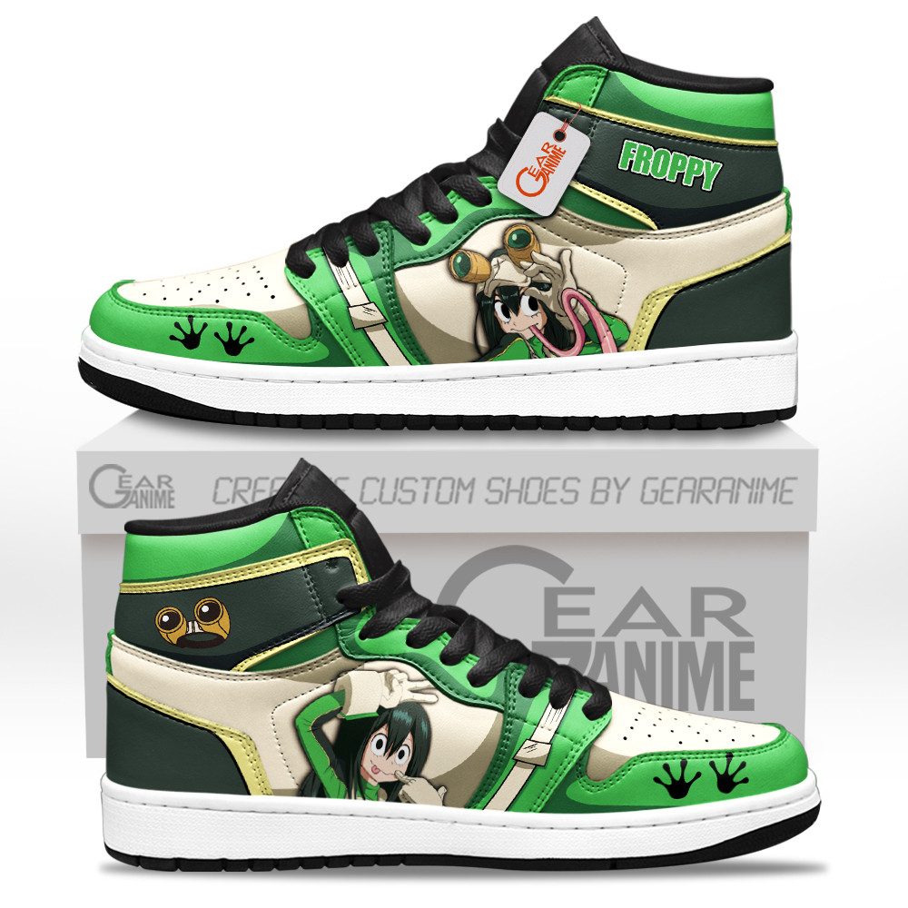 Froppy High-Top Leather Sneakers Custom Name