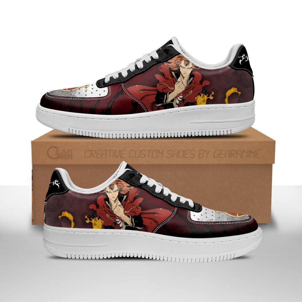 Fuegoleon Vermillion Custom Anime Low-Top Leather Sneakers