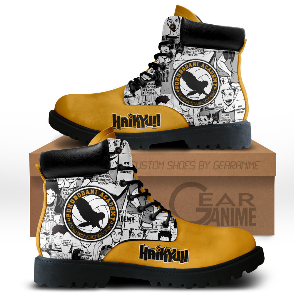 Fukurodani Custom Anime Combat Boots NTT111