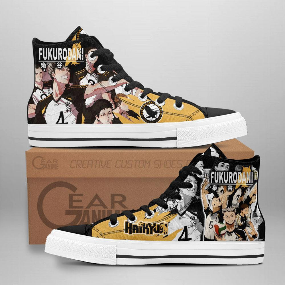 Fukurodani Custom Anime High-Top Canvas Shoes