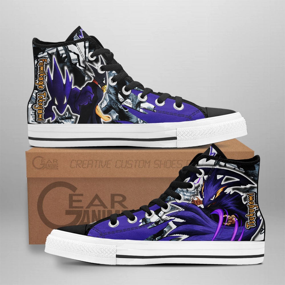Fumikage Tokoyami Custom Anime High-Top Canvas Shoes NTT291