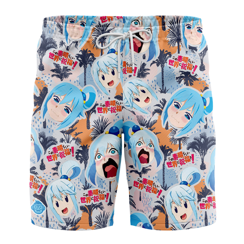 Funny Face Konosuba Board Shorts Swim Trunks