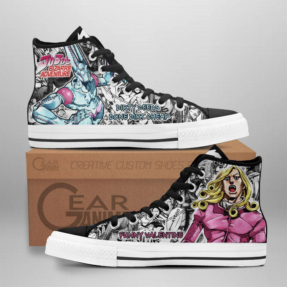Funny Valentine Custom Anime High-Top Canvas Shoes NTT111