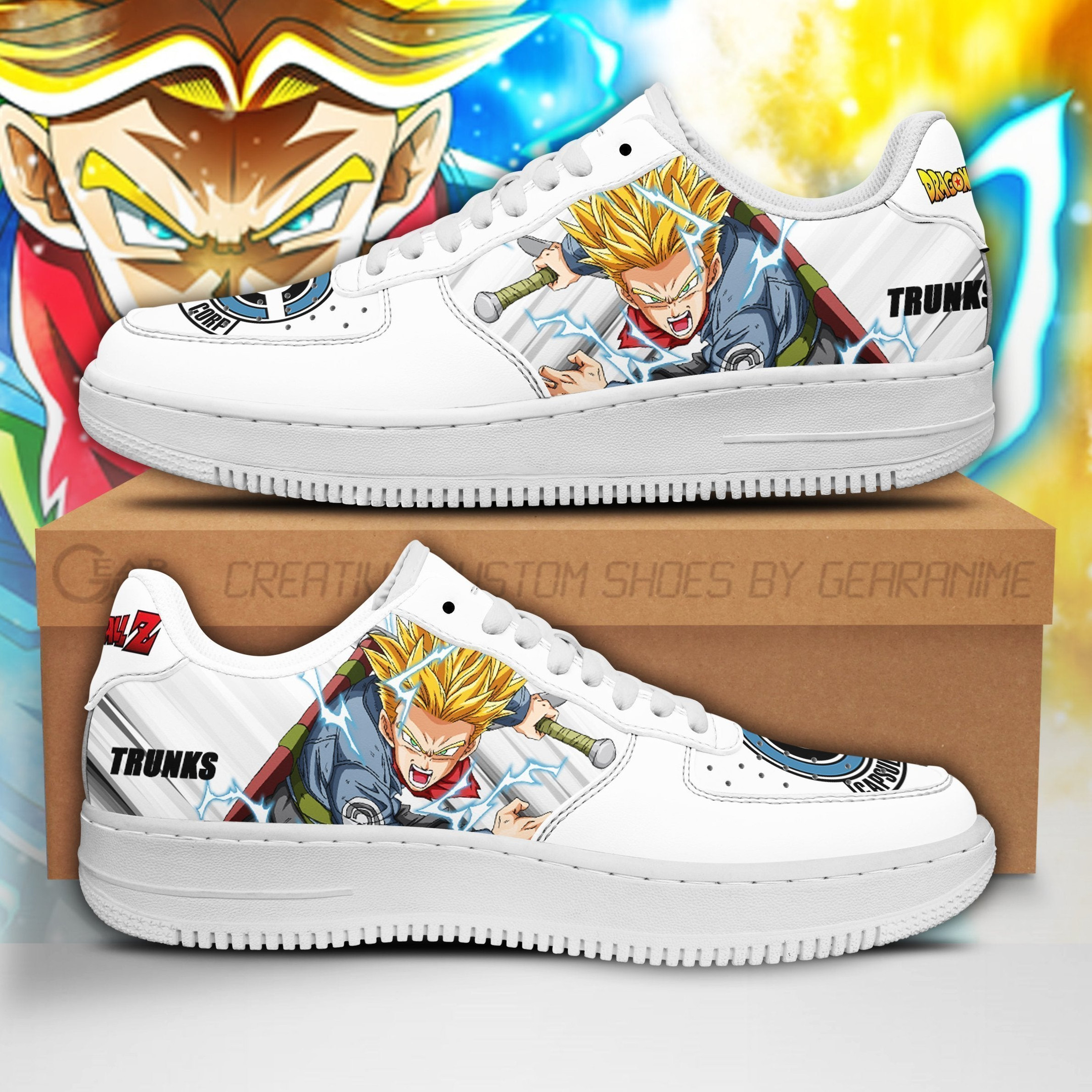 Future Trunks Custom Anime Low-Top Leather Sneakers