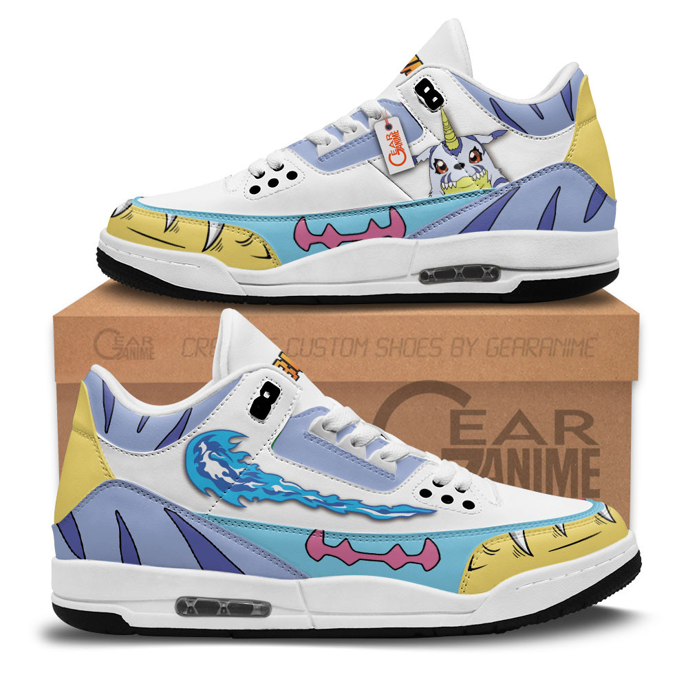 Gabumon Custom Anime Retro 3 Leather Sneakers