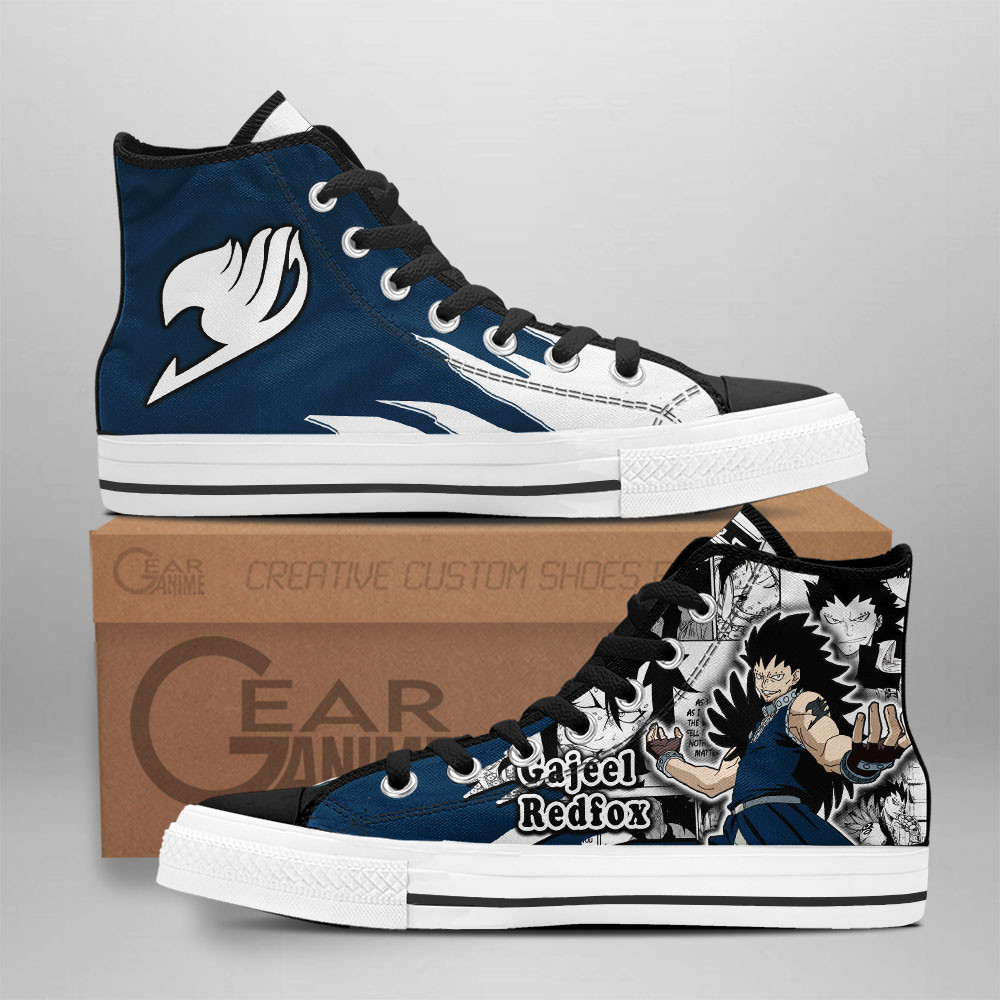 Gajeel Redfox Custom Anime High-Top Canvas Shoes NTT291