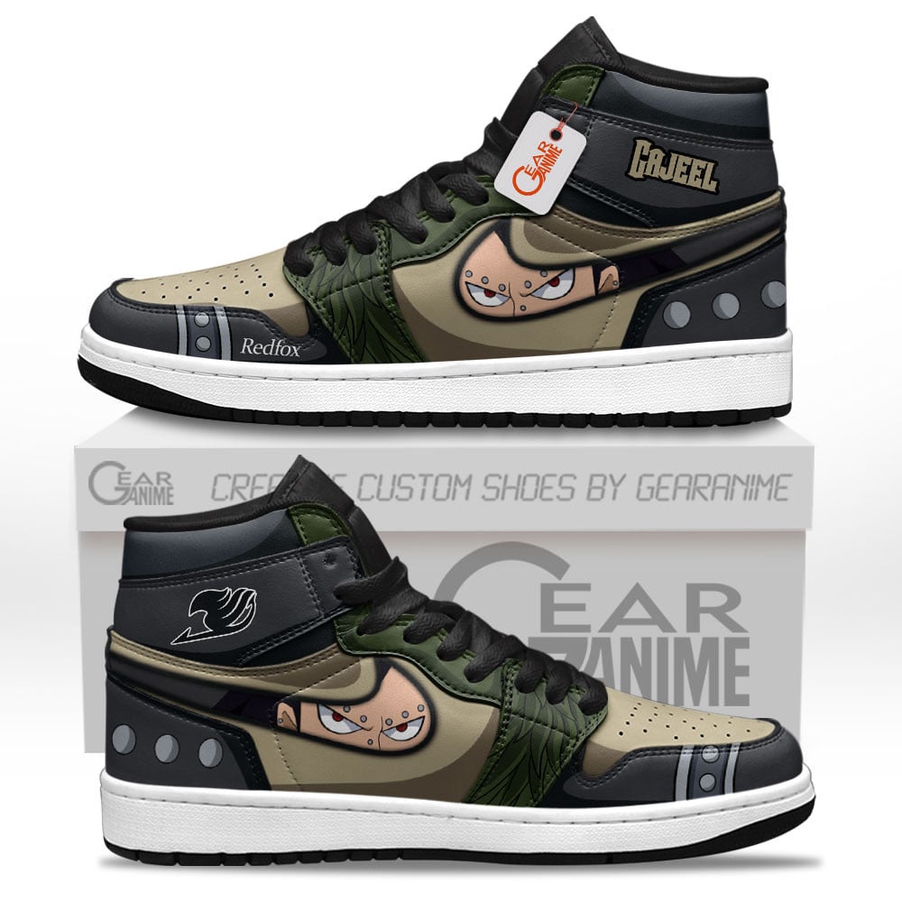 Gajeel Redfox High-Top Leather Sneakers Custom Name