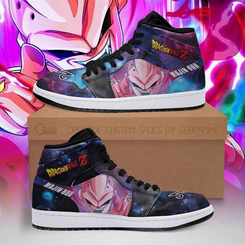 Galaxy Majin Buu Custom Anime High-Top Leather Sneakers
