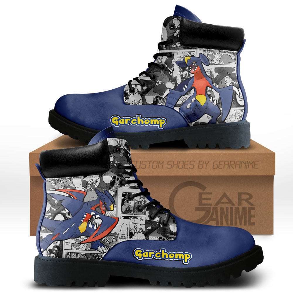 Garchomp Custom Anime Combat Boots NTT051