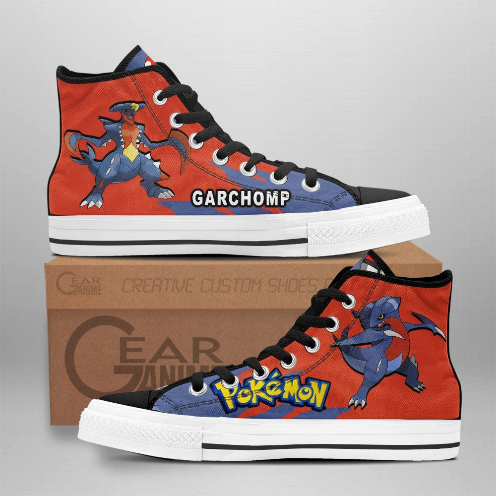 Garchomp Custom Anime High-Top Canvas Shoes