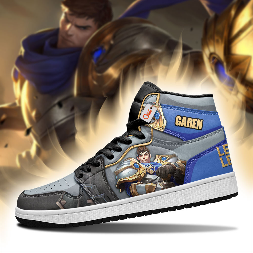 Garen Custom Gaming High-Top Leather Sneakers LOL Custom Name