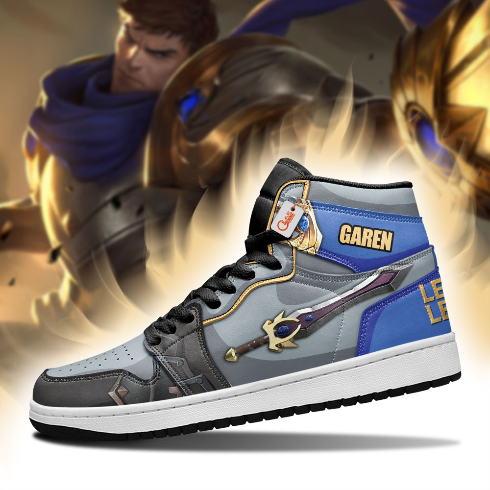 Garen Custom Gaming High-Top Leather Sneakers LOL Custom Name