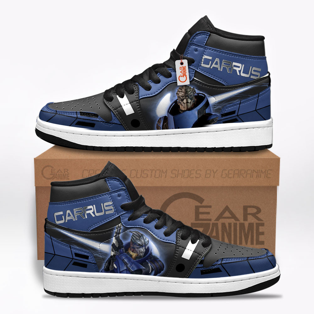 Garrus Vakarian Custom Gaming High-Top Leather Sneakers Mass Effect Fans