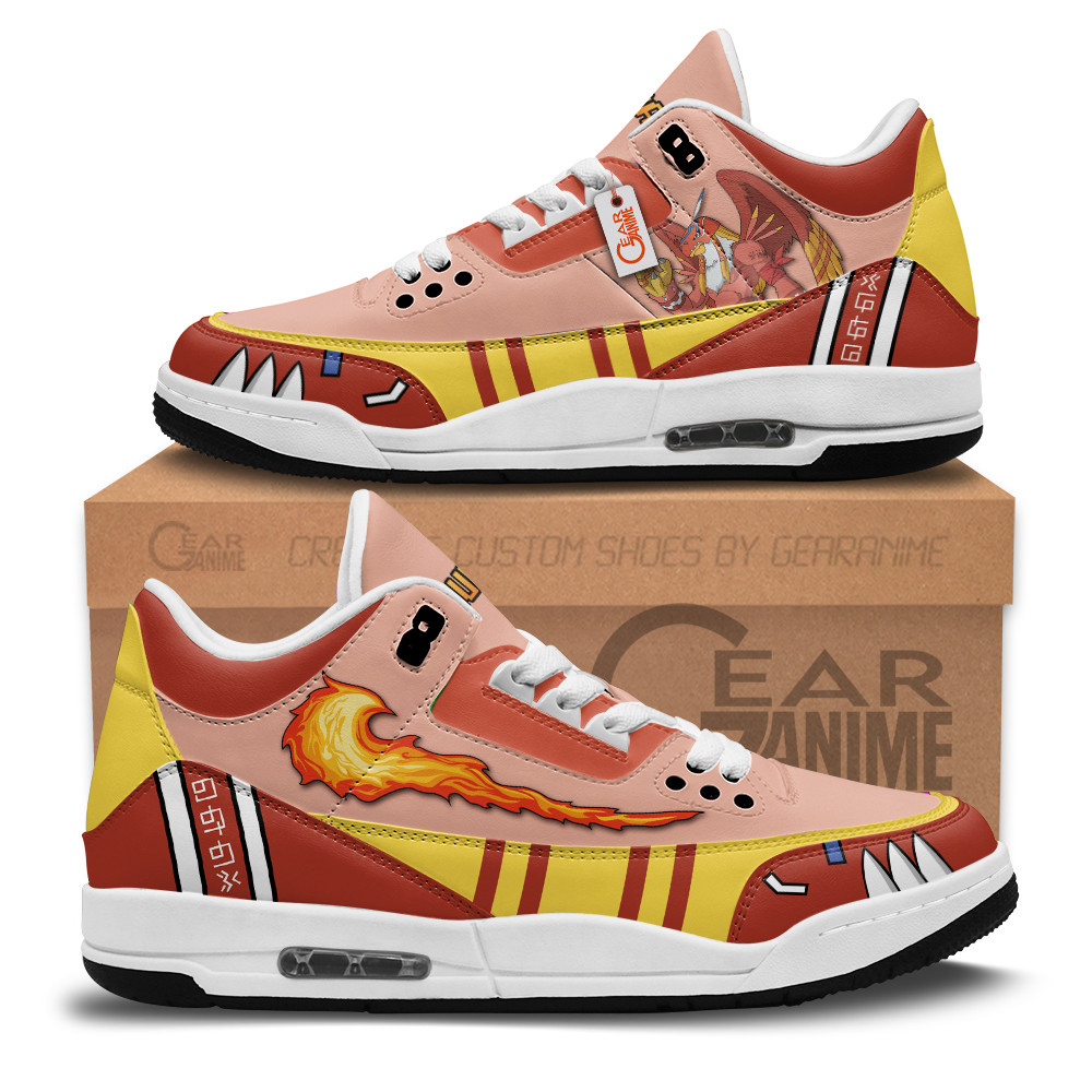 Garudamon Custom Anime Retro 3 Leather Sneakers