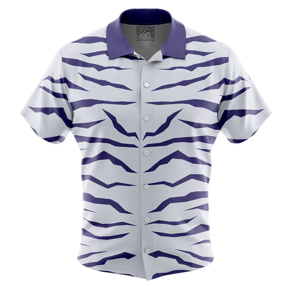 Garurumon Fur Digimon Button Up Hawaiian Shirt