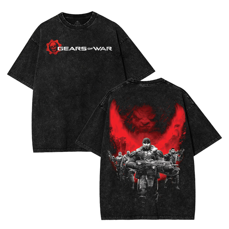 Gears of War Weapon Stack– Washed Tee Cotton Menswear Top  | SEP 97