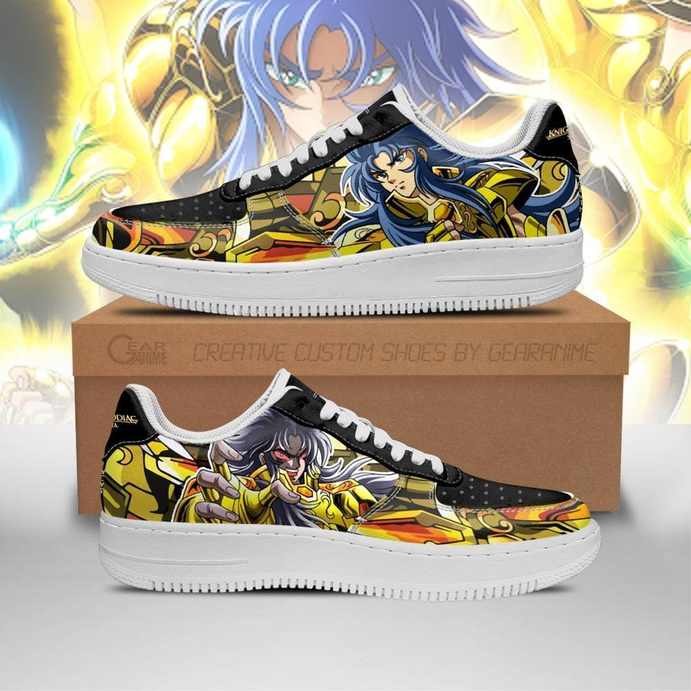 Gemini Saga Custom Anime Low-Top Leather Sneakers