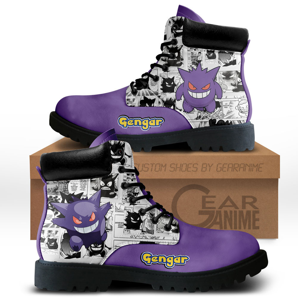 Gengar Custom Anime Combat Boots Manga Style