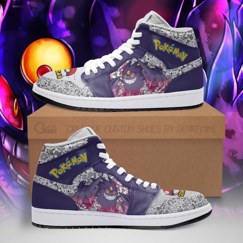Gengar Custom Anime High-Top Leather Sneakers