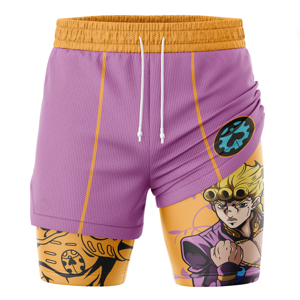 Giorno Giovanna Anime JoJo’s Bizarre Adventure 2-in-1 Performance Shorts