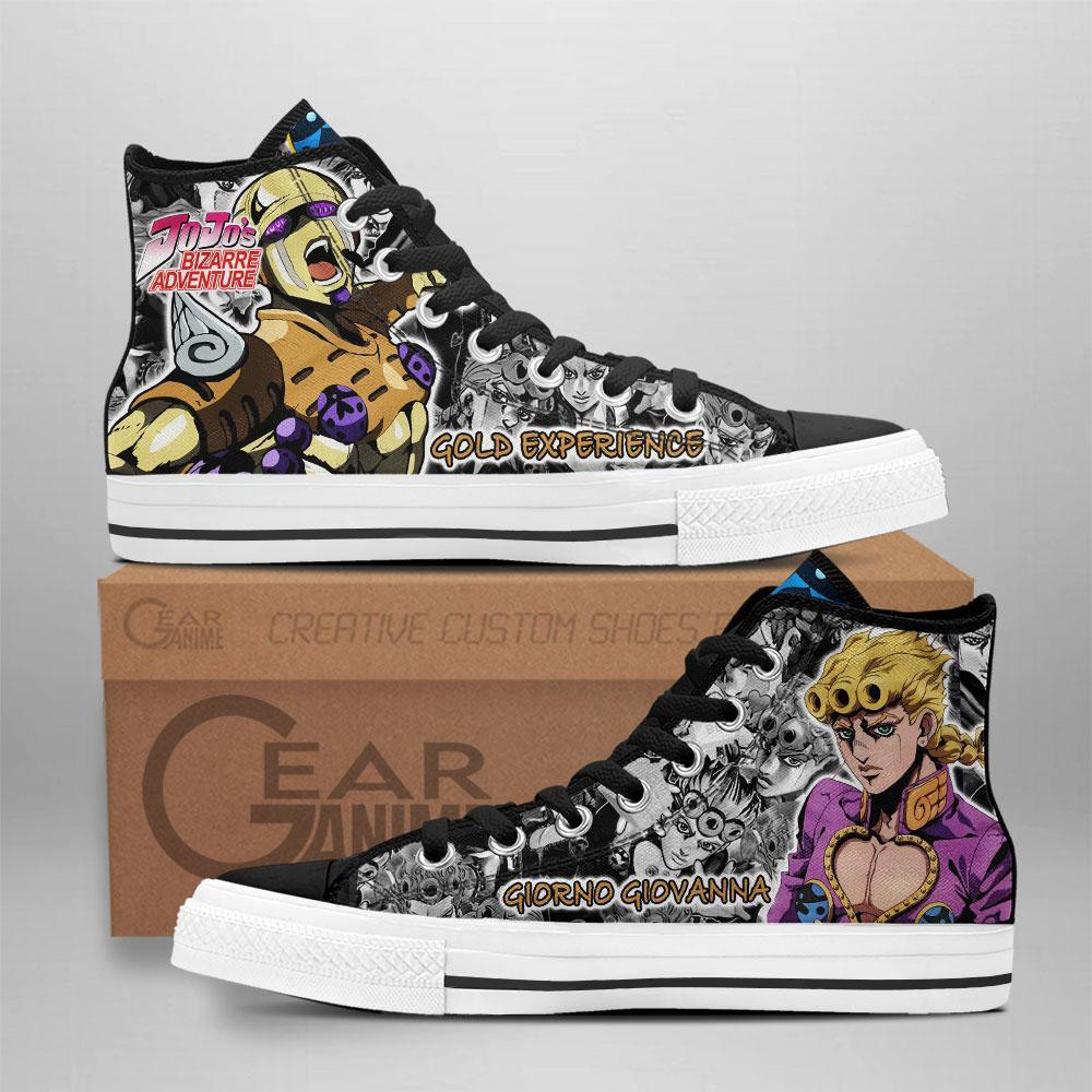 Giorno Giovanna Custom Anime High-Top Canvas Shoes NTT111