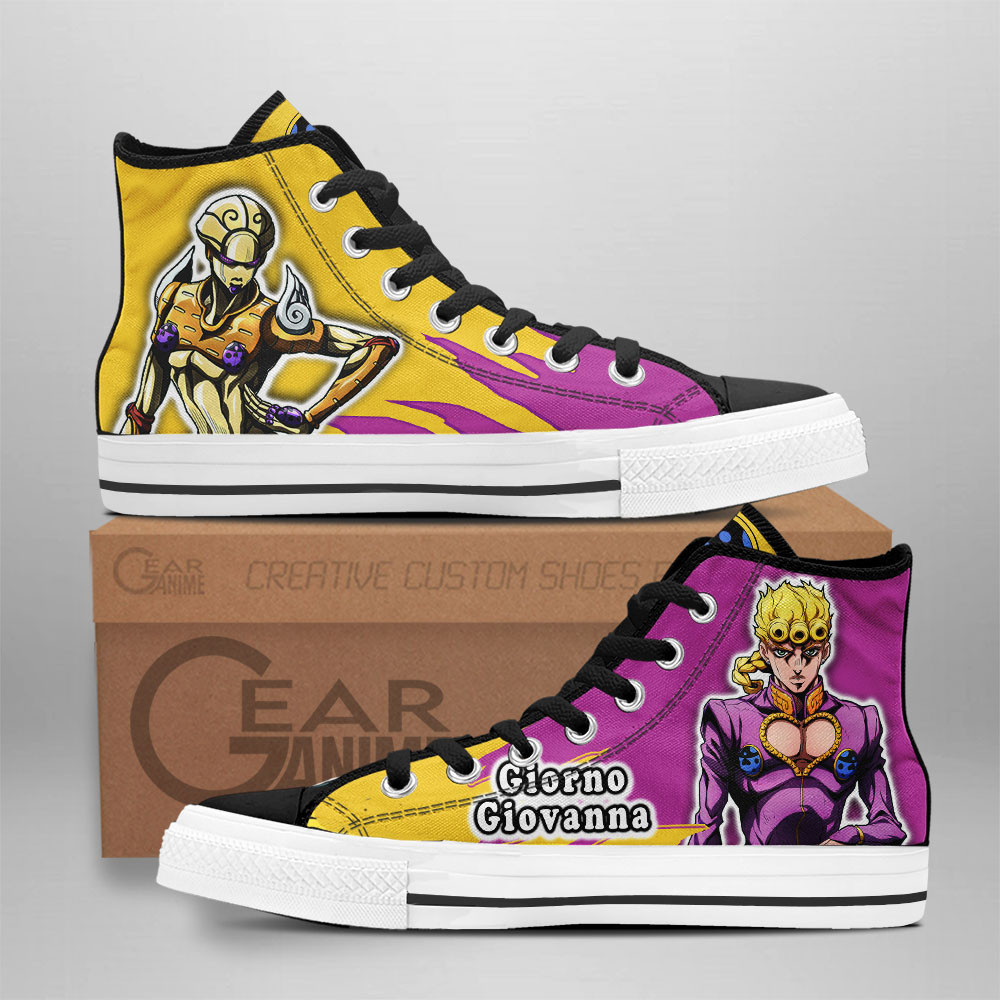 Giorno Giovanna Custom Anime High-Top Canvas Shoes NTT291