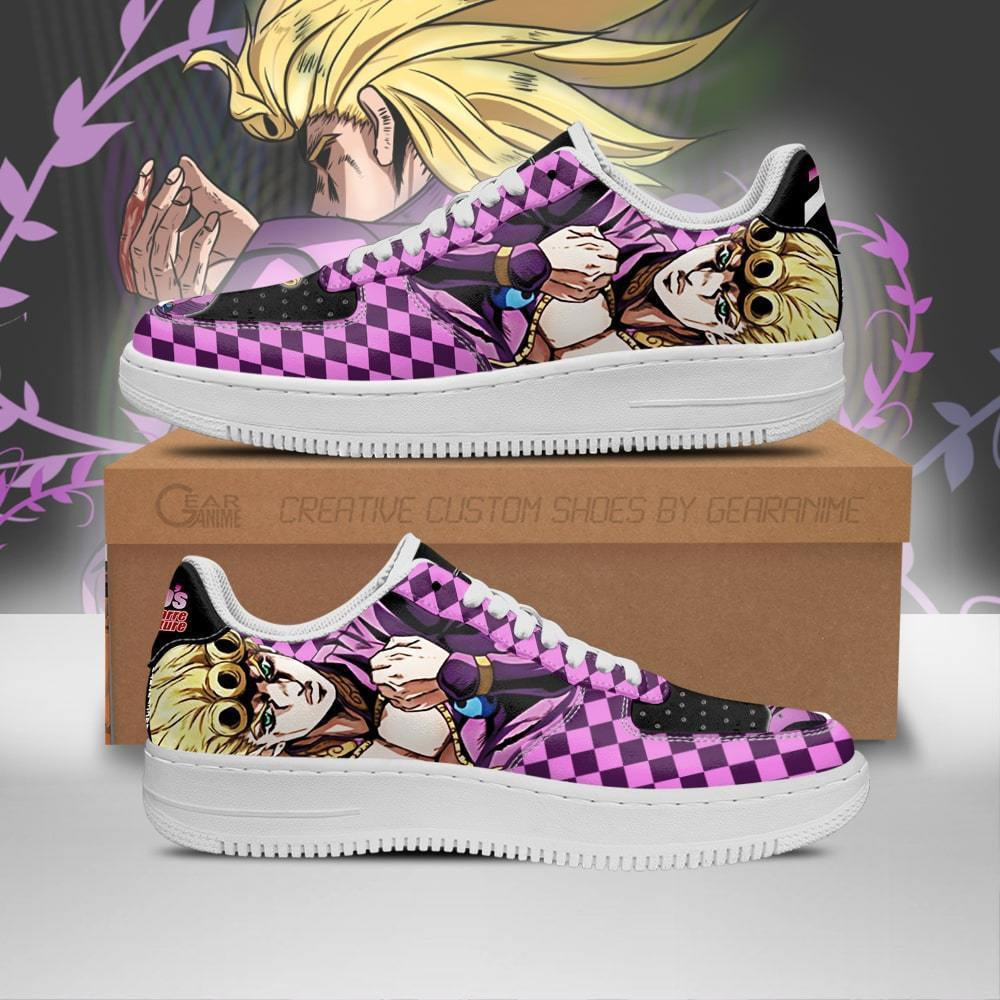 Giorno Giovanna Custom Anime Low-Top Leather Sneakers