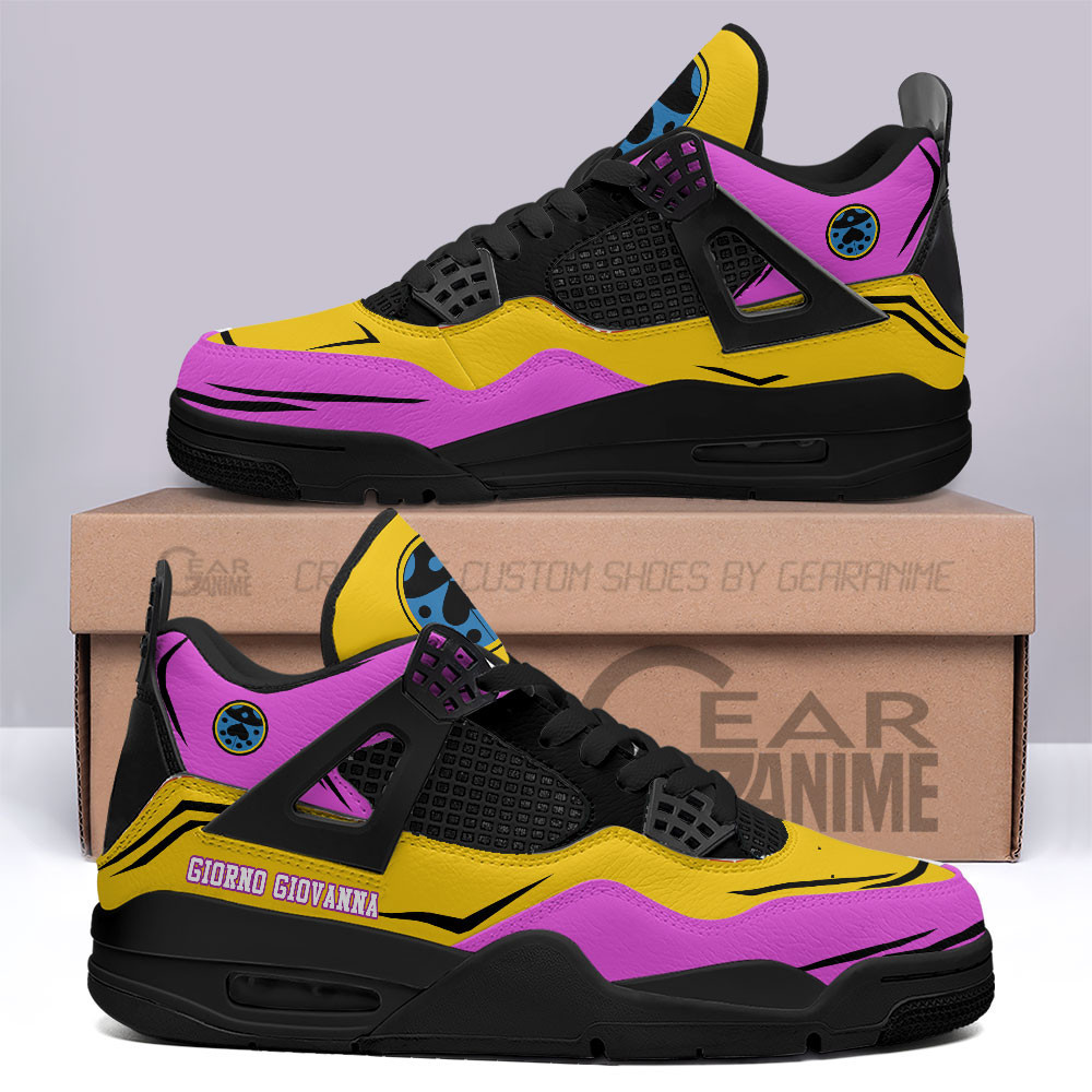 Giorno Giovanna Retro 4 Leather Sneakers Custom Name MV2404