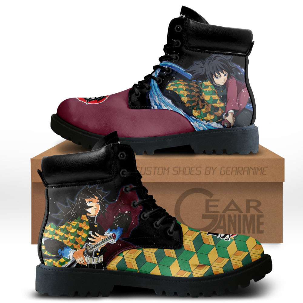 Giyu Tomioka Custom Anime Combat Boots MV0512