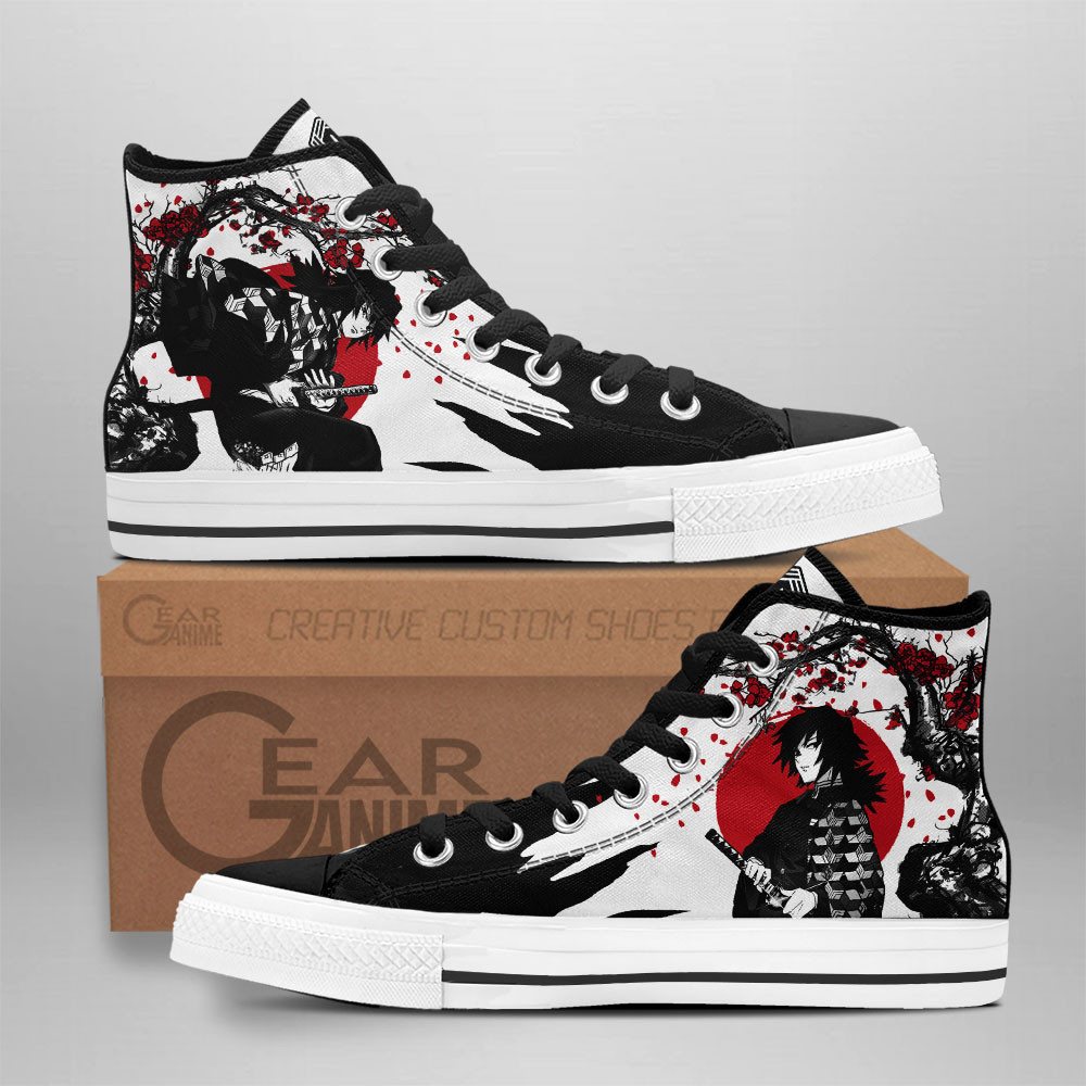 Giyu Tomioka Custom Anime High-Top Canvas Shoes