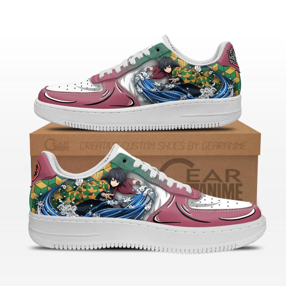 Giyu Tomioka Custom Anime Low-Top Leather Sneakers