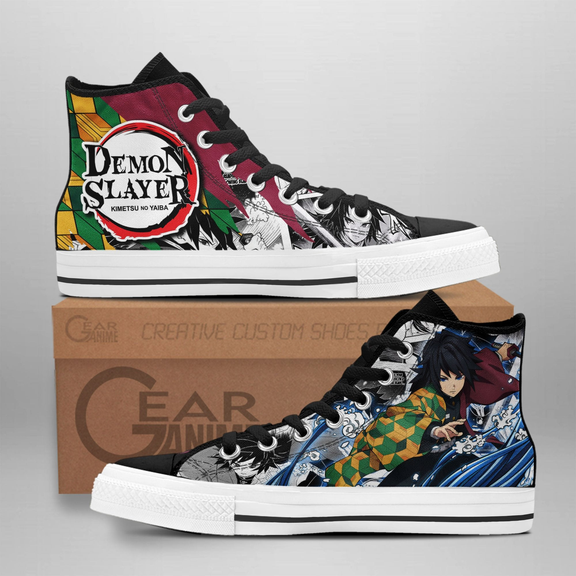 Giyuu Custom Anime High-Top Canvas Shoes