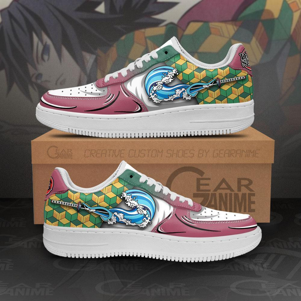 Giyuu Tomioka Custom Anime Low-Top Leather Sneakers
