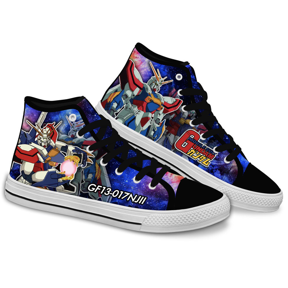 God Gundam Custom Anime High-Top Canvas Shoes