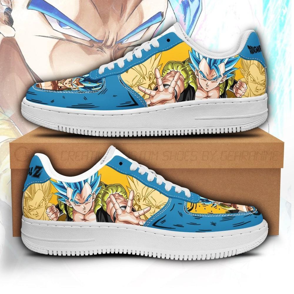 Gogeta Custom Anime Low-Top Leather Sneakers