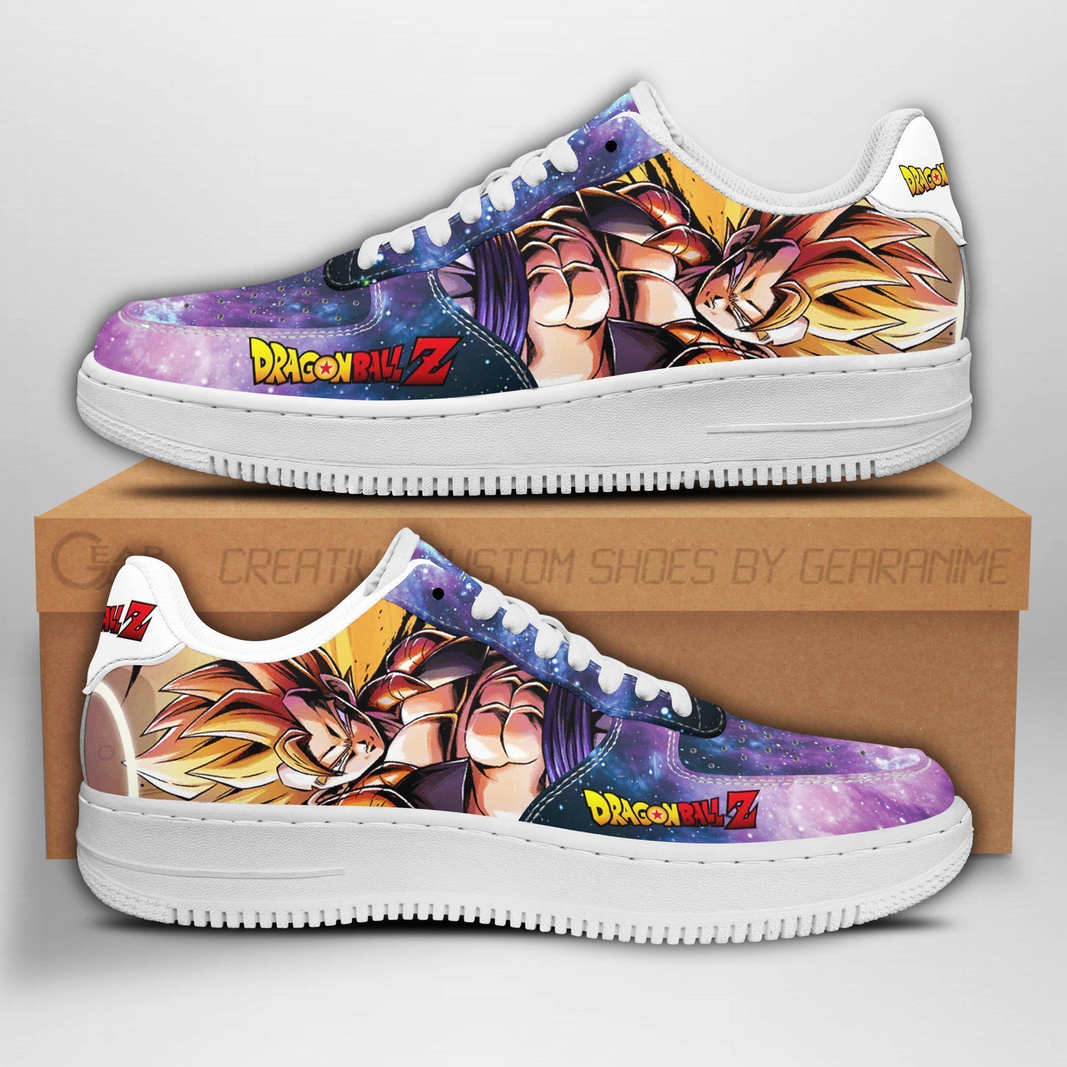 Gogeta Custom Anime Low-Top Leather Sneakers