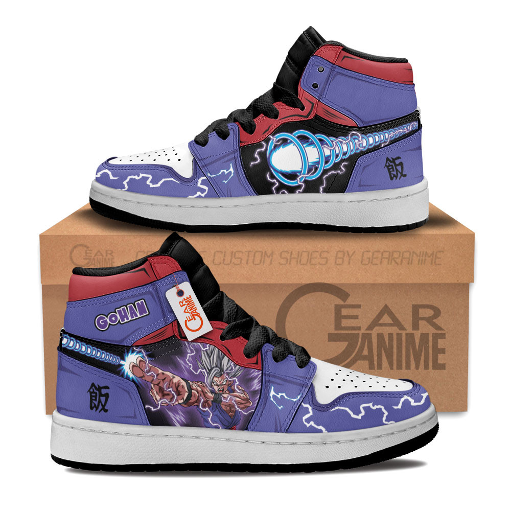 Gohan Beast Custom Anime Kids High-Top Leather Sneakers Personalized