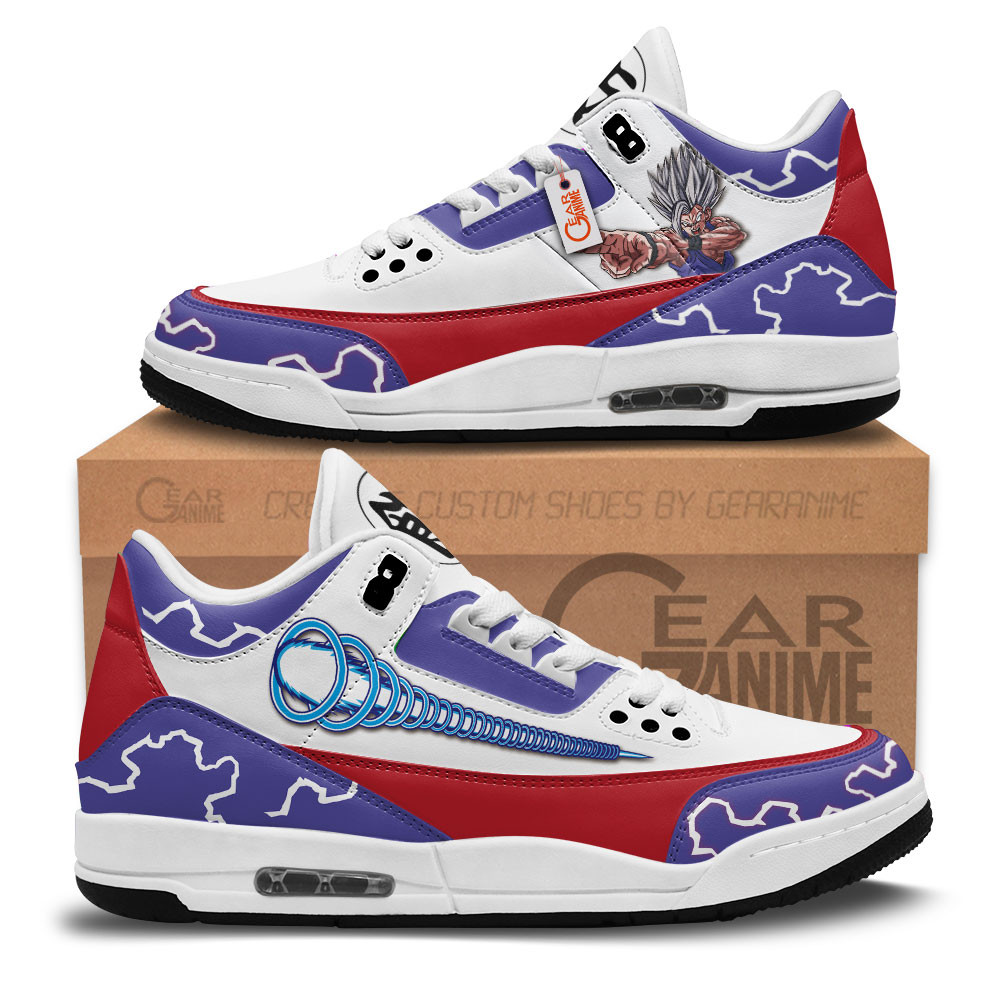 Gohan Beast Custom Anime Retro 3 Leather Sneakers