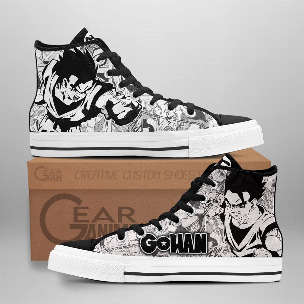 Gohan Custom Anime High-Top Canvas Shoes
