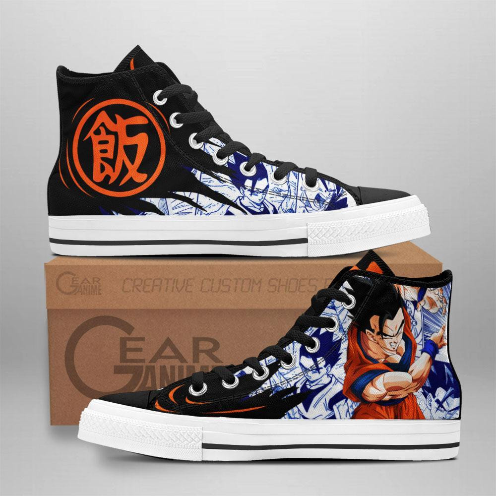 Gohan Custom Anime High-Top Canvas Shoes TT3108