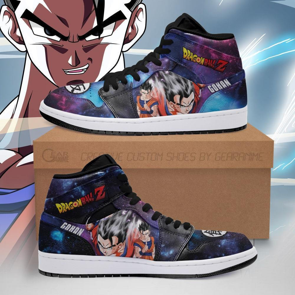 Gohan Custom Anime High-Top Leather Sneakers Galaxy PT04