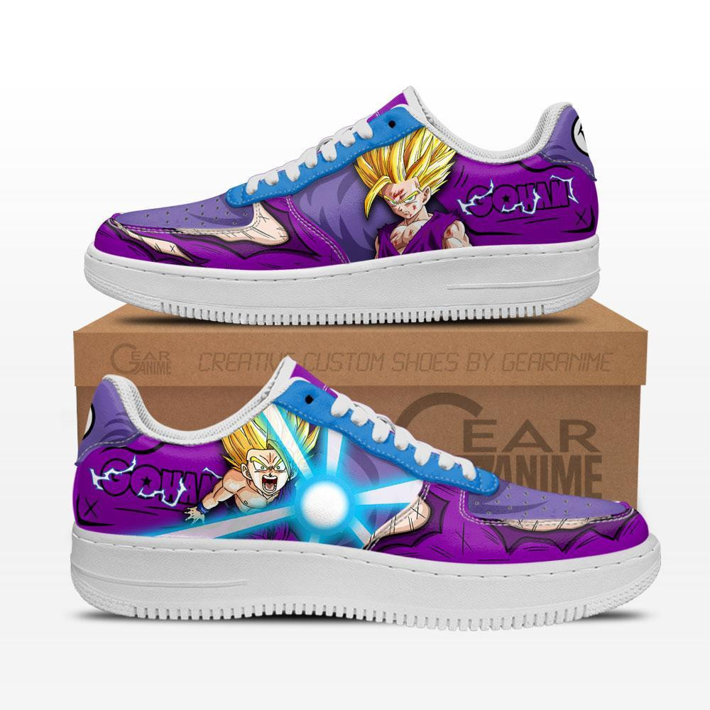 Gohan Custom Anime Low-Top Leather Sneakers