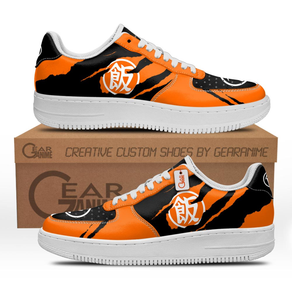 Gohan Symbol Custom Anime Low-Top Leather Sneakers