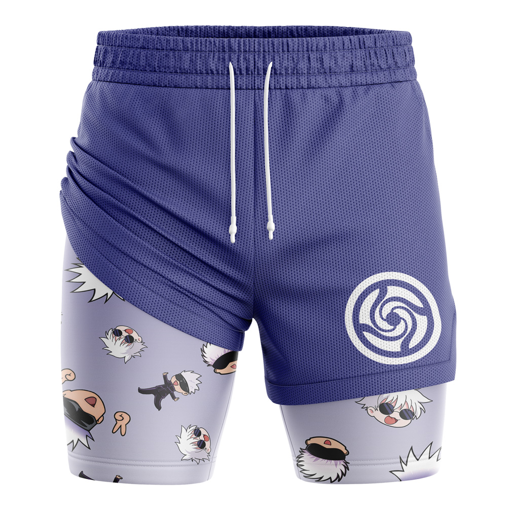 Gojo Pattern Jujutsu Kaisen 2-in-1 Performance Shorts